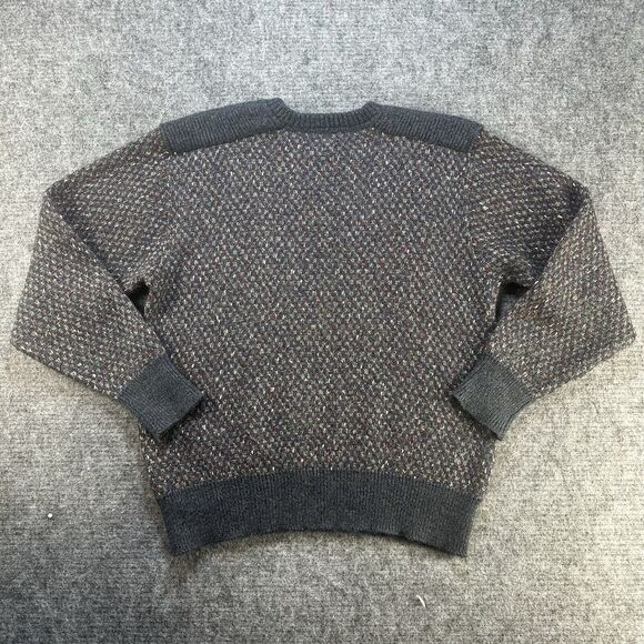 Vintage Racquet Men's Sweater Medium Gray Made in Italy Angora Wool Grandpacore - Picture 7 of 13